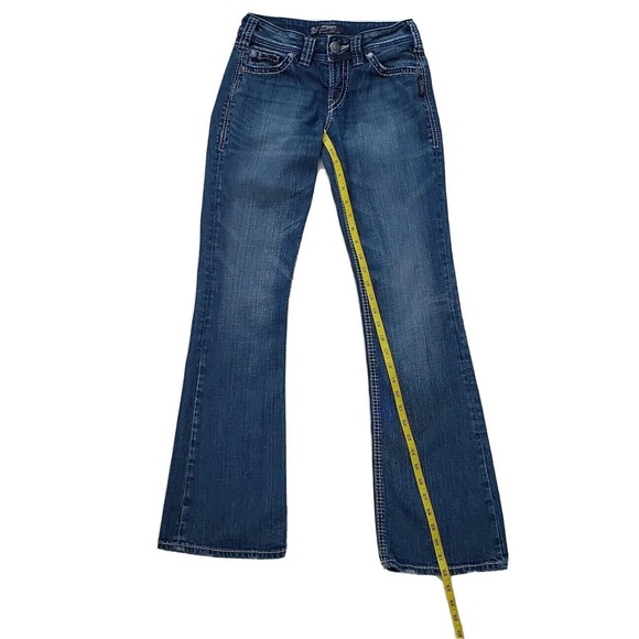 Silver Suki Surplus Denim Blue Jeans (Womens Size 24" x 32") Button Flap Pockets - Picture 9 of 9